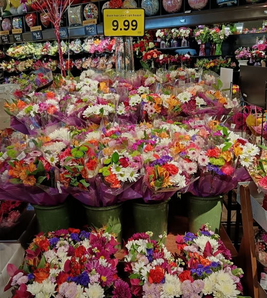 有鲜花卖的美国超市