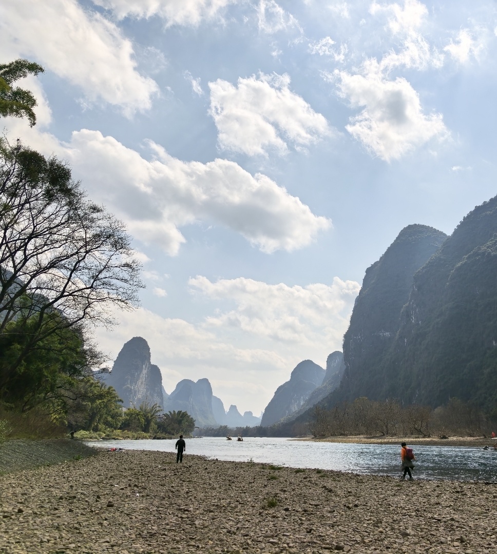 全程17公里的漓江徒步
