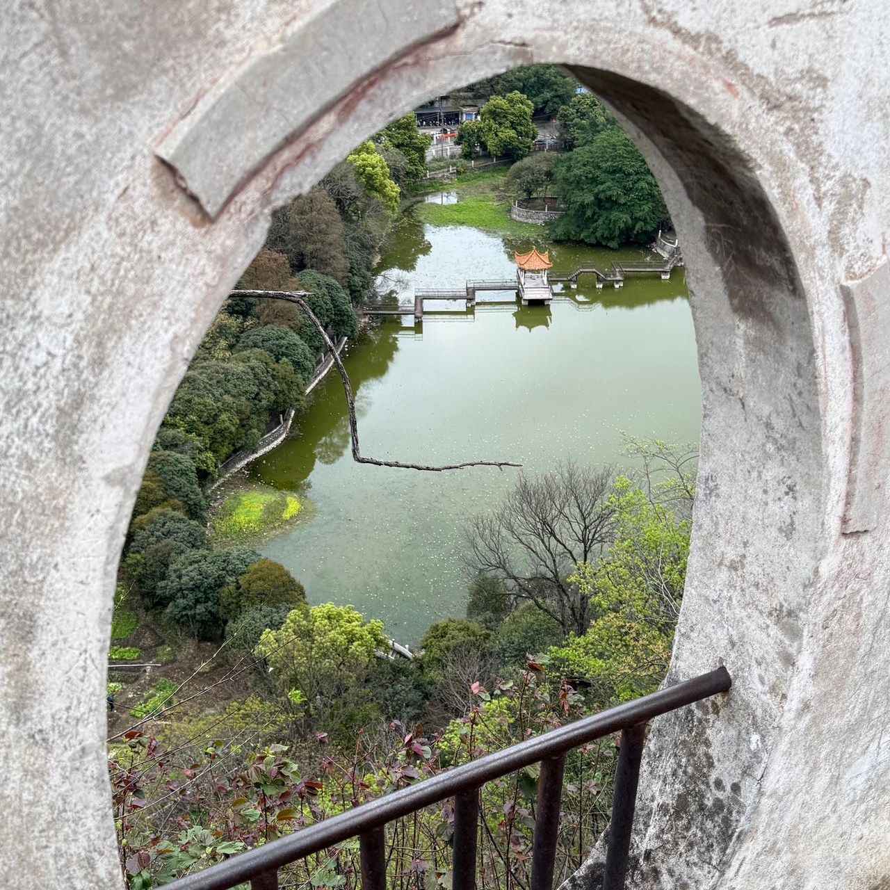 登鸭湖公园里的山