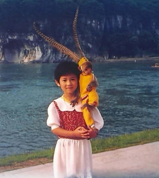 象鼻山曾经也有猴子在打工